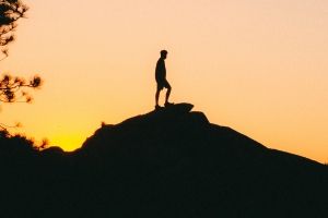 Hiker at Summit