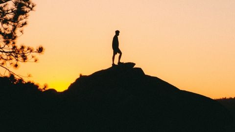 Hiker at Summit